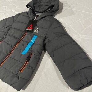 NWT 4T Gerry toddler puffer coat gray and orange